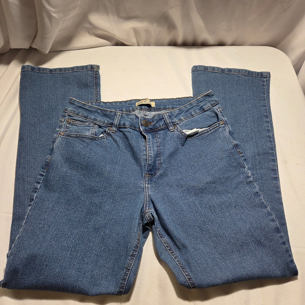 Blue Mountain‎ Womens Straight Leg Jeans Medium Wash Denim Size 12 Stretch